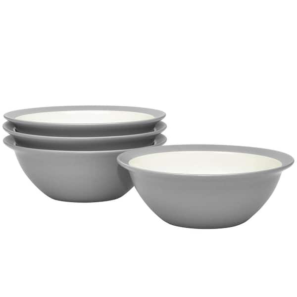 Noritake Colorwave Slate 7 in., 22 fl. oz. (Gray) Stoneware Curve Soup/Cereals, (Set of 4)