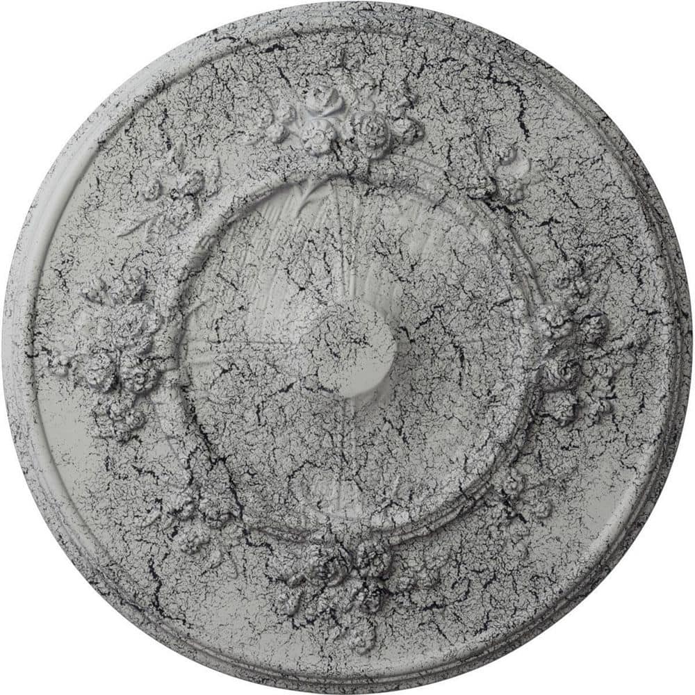 1-1/8 in. x 27 in. x 27 in. Polyurethane Flower Ceiling Moulding, Ultra Pure White Crackle price history on PriceWatchPro