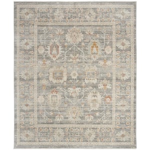 Traditional Home Grey 8 ft. x 10 ft. Distressed Traditional Area Rug