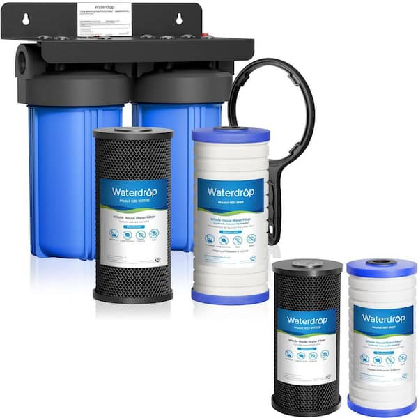 WD-WHF21-BG 2 Stage Whole House Water Filter System, with Carbon Filter and Sediment Filter