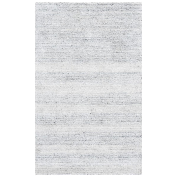 Mirage 2 ft. x 3 ft. Silver Striped Marle Area Rug
