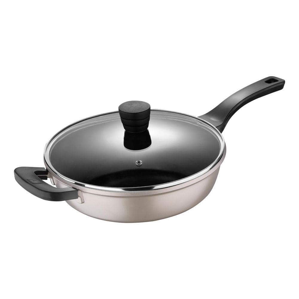 GreenPan Rio 5qt Ceramic Nonstick Covered Saute Pan with Helper Handle Black