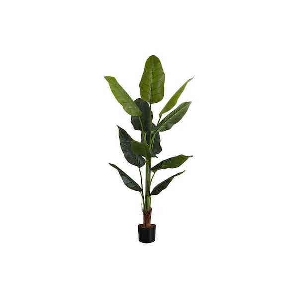 Racxily 59 in. Indoor Artificial Strelitzia Tree in Pot YDQ-B2710P220044 -  The Home Depot
