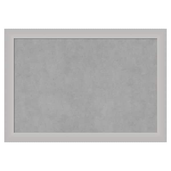 Amanti Art Low Luster Silver 27 in. x 19 in. Framed Magnetic Board