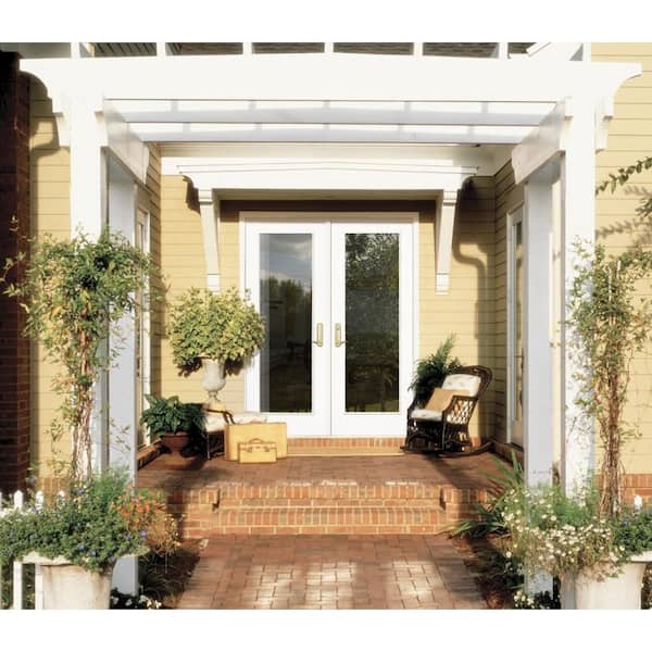 60 in. x 80 in. Mesa Red Painted Steel Right-Hand Inswing Full Lite Glass Stationary/Active Patio Door