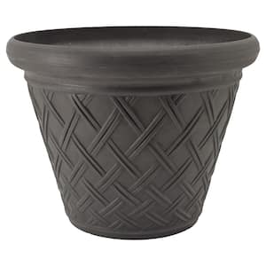 Basket Weave 18 in. x 14 in. Dark Charcoal PSW Pot