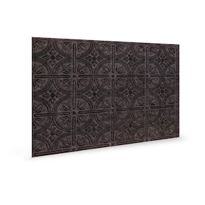 18.5'' x 24.3'' Empire Decorative 3D PVC Backsplash Panels in Smoked Pewter 9-Pieces
