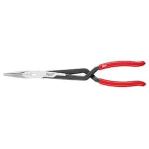 13 in. Straight Long Needle Nose Pliers with Slip Resistant Grip
