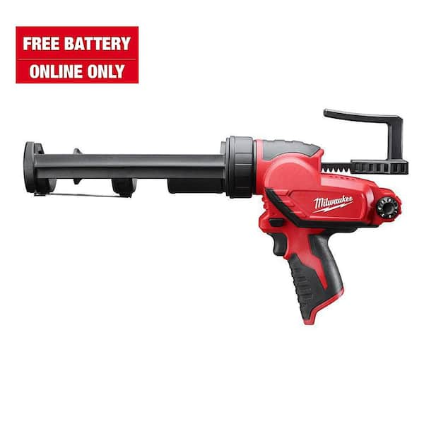 Milwaukee M12 12V Lithium Ion Cordless 10 oz. Adhesive and Caulk Gun Tool Only 2441 20 The Home Depot