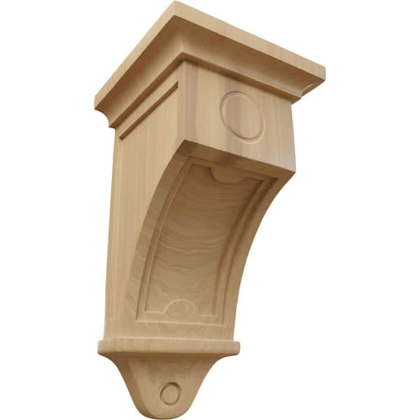 Ekena Millwork 7-1/2 in. x 7-1/2 in. x 14 in. Cherry Arts and Crafts Corbel