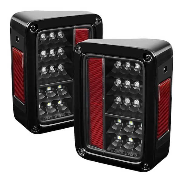Spyder Auto Jeep Wrangler (JK JKU) 07-18 LED Tail Lights - Black