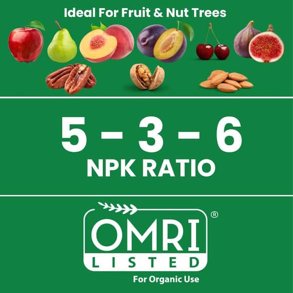 6 lb. Organic Fruit and Nut Tree Dry Food Fertilizer 5-3-6 (6-Pack)