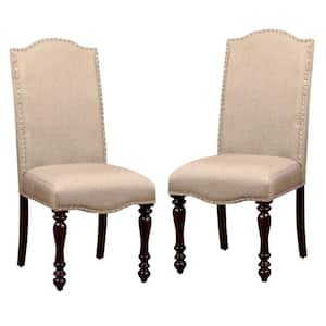 Hurdsfield Beige and Cherry Cottage Side Chair (Set of 2)