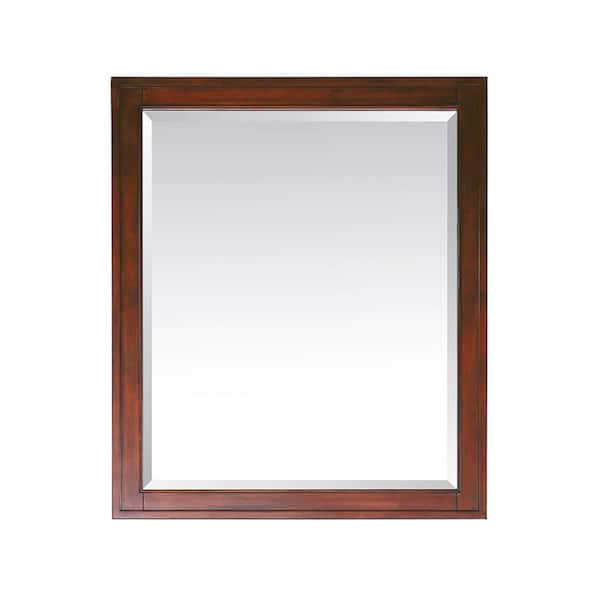 Avanity Madison 28 in. W x 32 in. H Rectangular Framed Wall Bathroom Vanity Mirror in Tobacco
