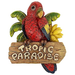 10 in. x 8 in. Tropic Parrot Paradise Wall Sculpture
