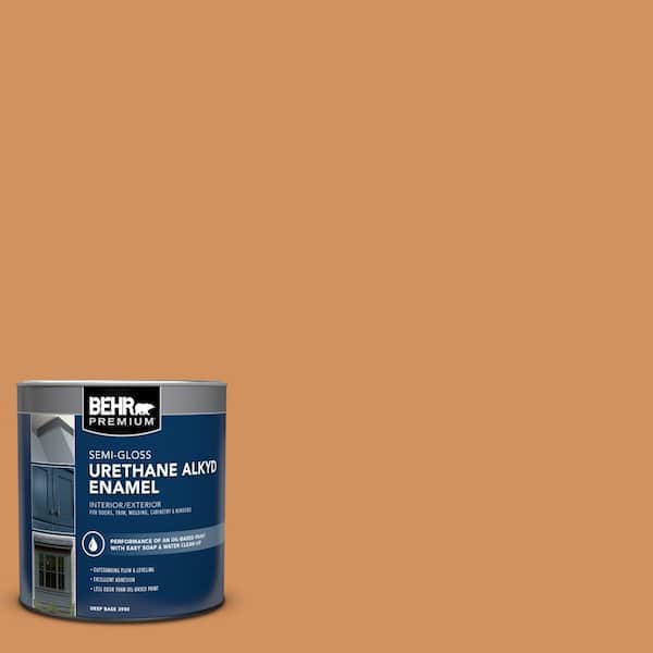 1 qt. #BIC-15 Golden Poppy Semi-Gloss Enamel Urethane Alkyd Interior/Exterior Paint