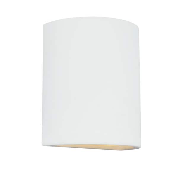 Generation Lighting Paintable Ceramic Sconces 1-Light Unfinished Ceramic Outdoor 10 in. Wall Lantern Sconce