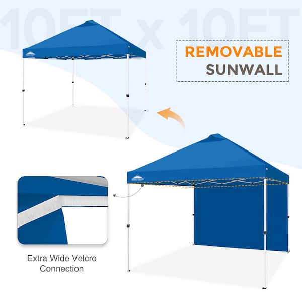 EAGLE PEAK 10 ft. x 10 ft. Commercial Ez Pop Up Canopy Tent Instant  MarketPlace Canopies, Bonus 4 Sand Bags, White MP100WO-WHT-AZ - The Home  Depot