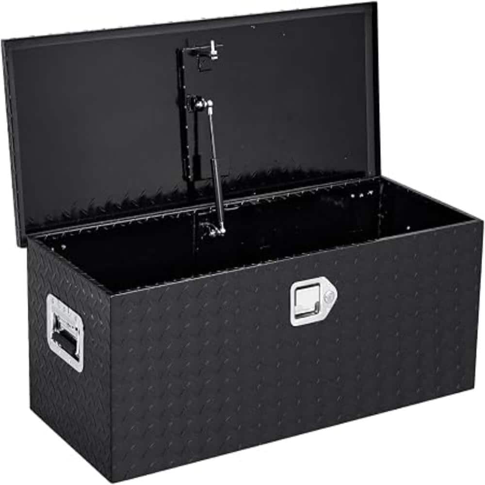 "30"" Heavy Duty Aluminum Diamond Plate Truck Bed Tool Box, Waterproof Lockable Storage Chest for Pickup, RV-Black" price history on PriceWatchPro