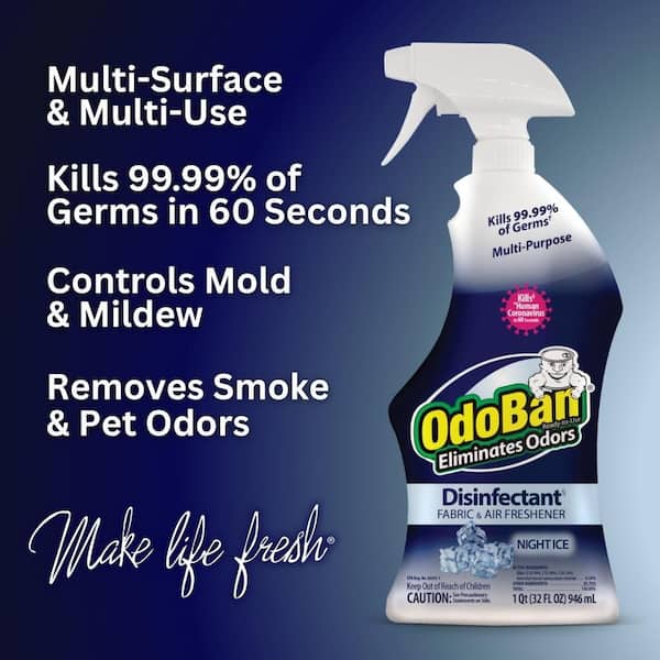 32 oz. Night Ice Multi-Purpose Disinfectant Spray, Odor Eliminator, Sanitizer, Fabric Freshener, Mold Control Spray