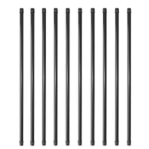 36 in. x 3/4 in. Galvanized Round Balusters with Plastic End Caps (10-Pack)