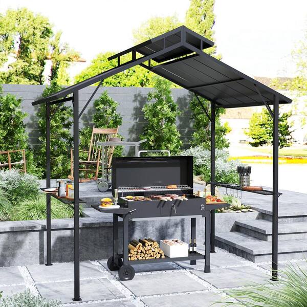 Outsunny 8 ft. x 5 ft. Hardtop Grill Gazebo, Outdoor BBQ Outsunny 8 ft. x 5 ft. Hardtop Grill Gazebo, Outdoor BBQ