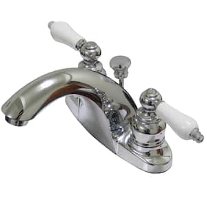 English Country 4 in. Centerset 2-Handle Bathroom Faucet in Chrome