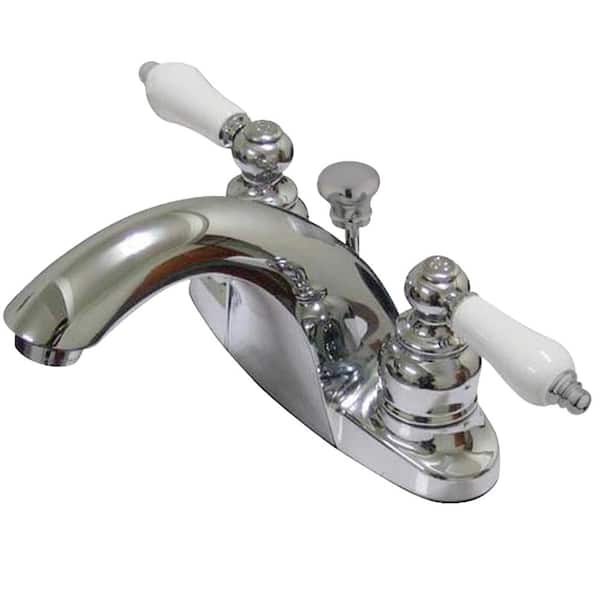 Kingston Brass English Country 4 in. Centerset 2-Handle Bathroom Faucet in Chrome
