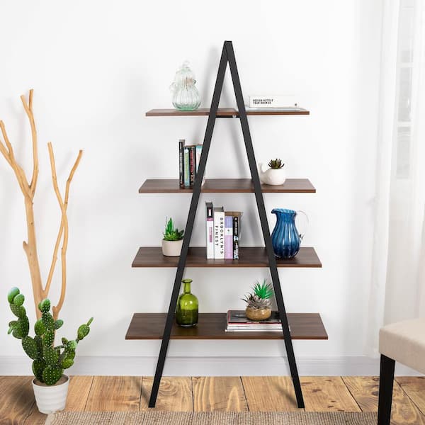 Ladder Shelves, Multi Colored Bookcase