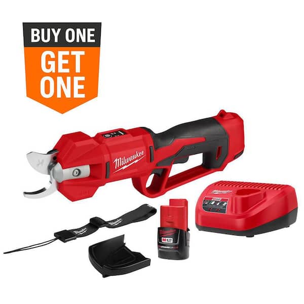 M12 12V Cordless Brushless Pruner Shears Kit W/ 2.0 Ah Battery & Charger