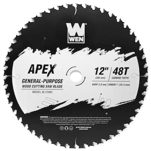 Apex 12 in. 48-Tooth Carbide-Tipped General-Purpose Industrial-Grade Woodworking Saw Blade with Cool-Cut Coating