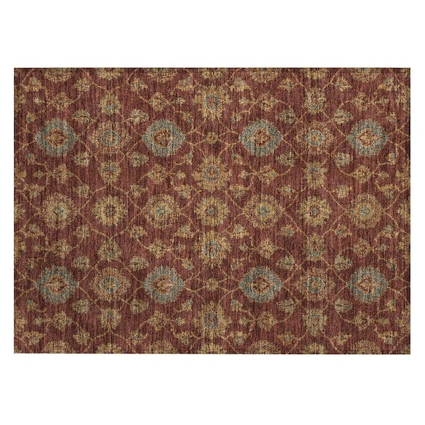 Chantille Machine Washable Indoor/Outdoor Abstract ACN3023 Garnet 2 ft. x 3 ft. Accent Rug