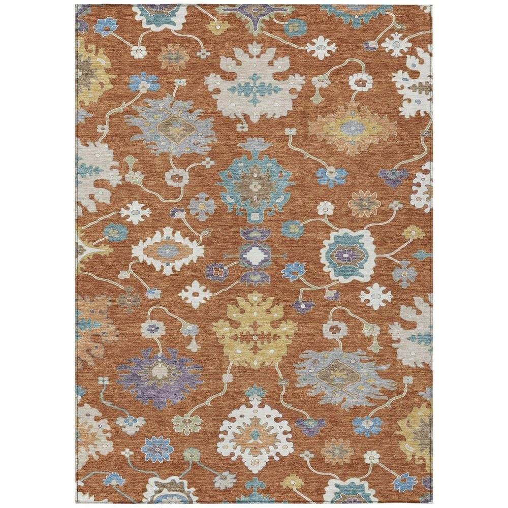 Chantille Machine Washable Indoor/Outdoor Abstract ACN2532 Paprika 3 ft. x 4 ft. Area Rug price history on PriceWatchPro