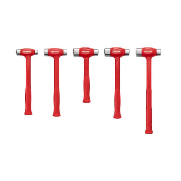 Flat Steel Face Dead Blow Hammer Set, 5-Piece (26,36,43,47,50 oz.)