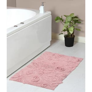 Modesto Bath Rug 100% Cotton Bath Rug Set, Machine Wash, 21 in. x34 in. Rectangle, Pink