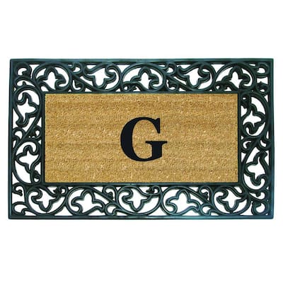 Letter G Calloway Mills 180041925G Monogram Insert Doormat 19 x 25 Letter G Calloway Mills 180041925G Monogram Insert Doormat 19 x 25