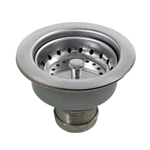 Tacoma 3-1/2 in. x 3-13/16 in. Stainless Steel Kitchen Sink Basket Strainer