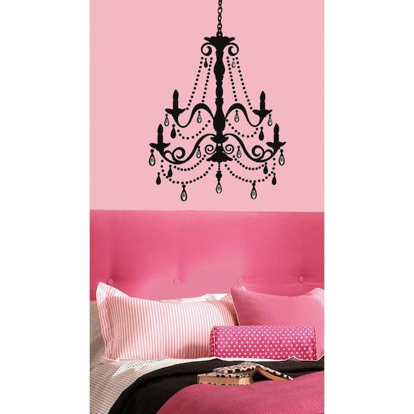 RoomMates 36 in. x 25 in. Chandelier with Gems Peel and Stick Giant Wall Decal