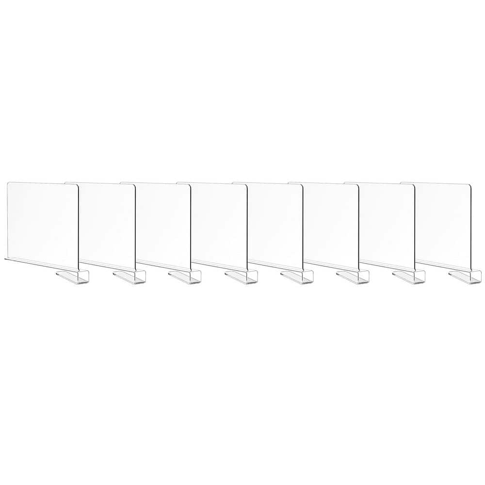 8-Pack Clear Shelf Dividers, Adjustable Acrylic Organizer for Closet, Clothes, Utensils, Handbags in Bedroom Kitchen price history on PriceWatchPro