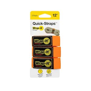 Quick Straps 12 in. Blaze Orange (3-Pack)