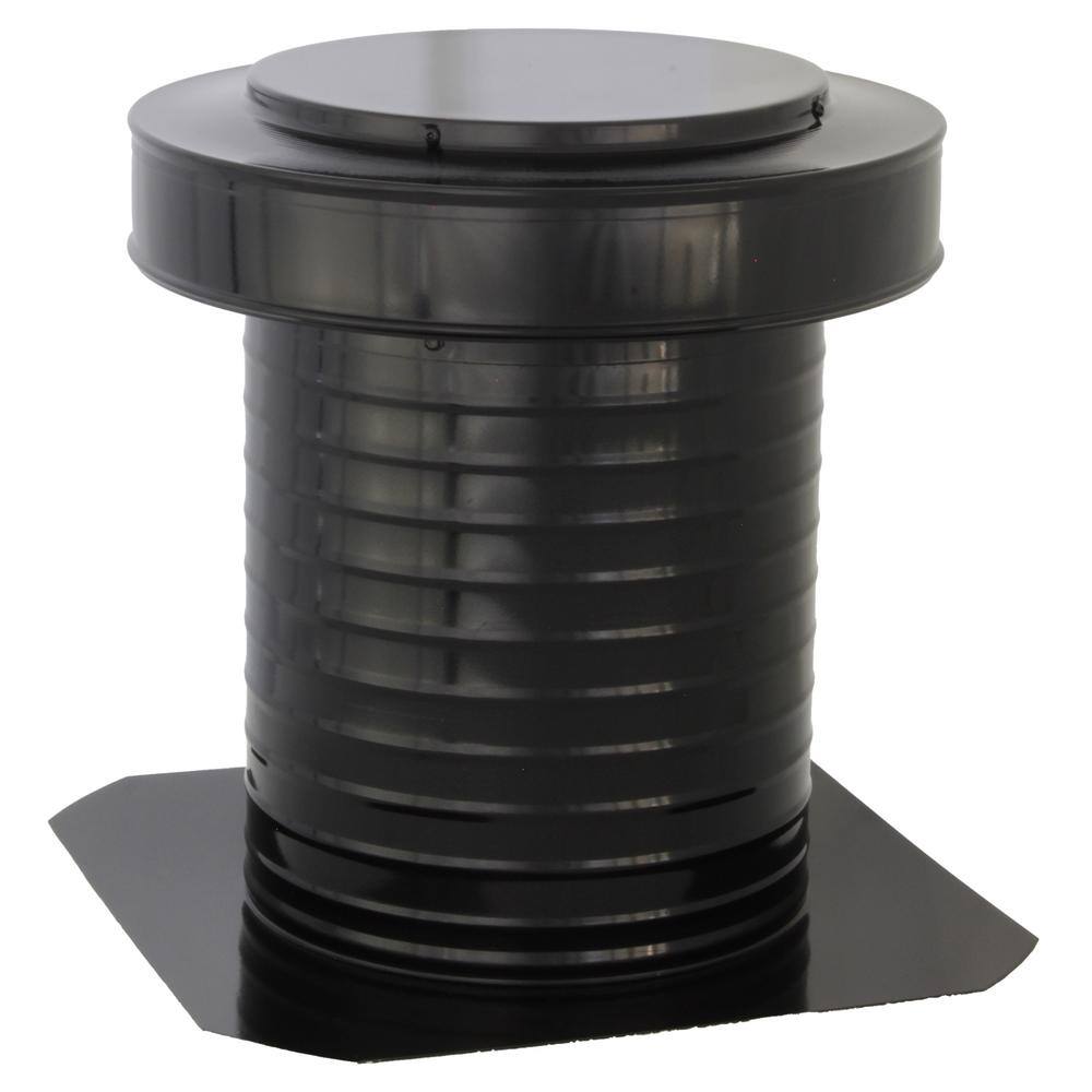 Keepa Vent 10 in. Dia 78 sq. in. NFA Aluminum Finish Static Roof Vent for Flat Roofs with 11 in. High Collar in Black price history on PriceWatchPro