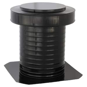 10 in. Dia Keepa Vent an Aluminum Static Roof Vent for Flat Roofs in Black