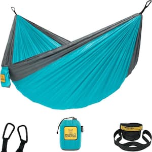 9 ft. Portable Hammock Bed Hammock in Blue and Grey