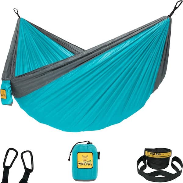 ITOPFOX 9 ft. Portable Hammock Bed Hammock in Blue and Grey