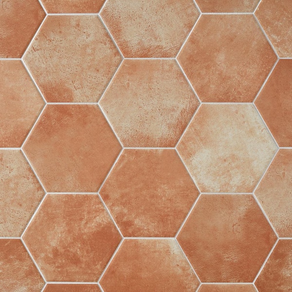 Daltile Delrona Saltillo Matte 8 In X, Porcelain Floor Tile That Looks Like Terracotta