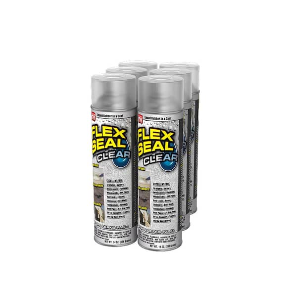 Boomgaard Prik oor FLEX SEAL FAMILY OF PRODUCTS 14 oz. Clear Aerosol Liquid Rubber Sealant Coating  Spray Paint (6-Case) FSCL20 - The Home Depot