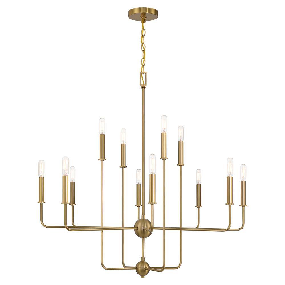 Avondale 12-Light Warm Brass Chandelier price history on PriceWatchPro