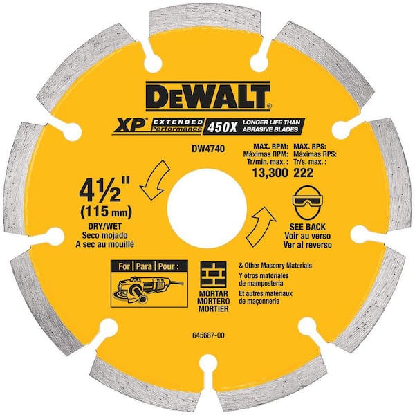 DEWALT 4-1/2 in. x 0.250 Extended Performance Tuck Point Blade