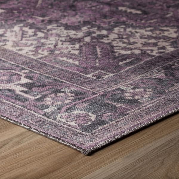 2 X 3 Purple Oriental Runner Rug