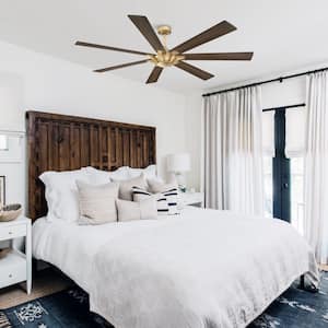 72 in. Gold Reversible 7-Blade Ceiling Fan with Remote Control